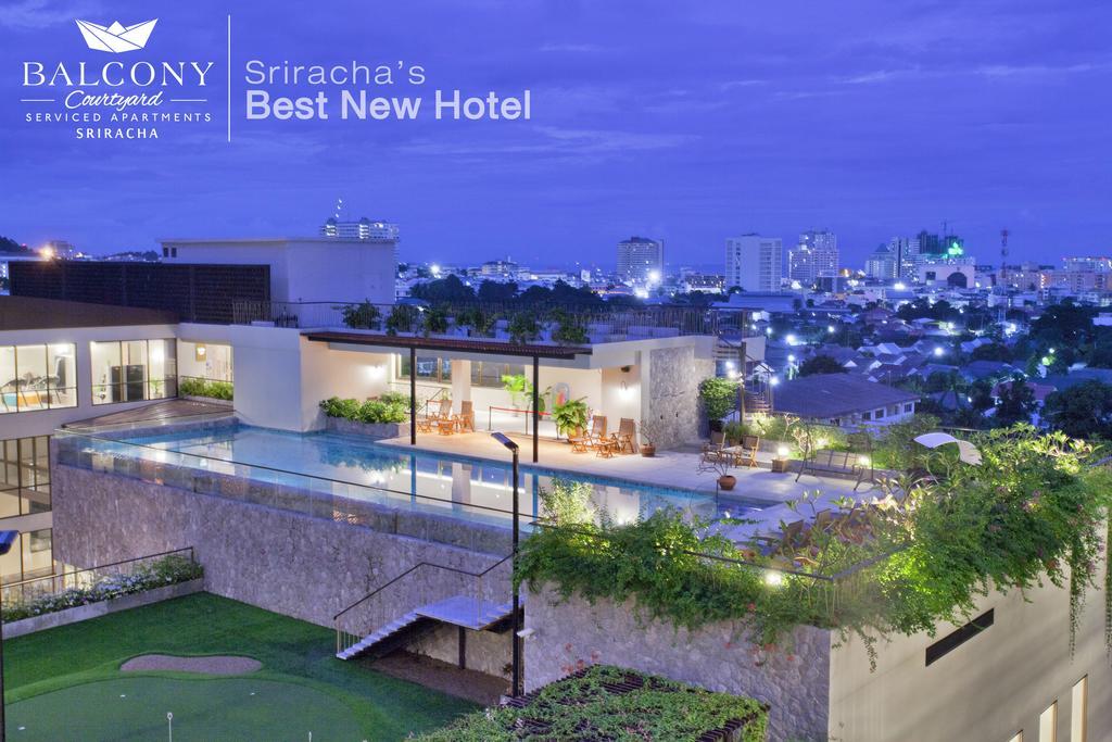 Balcony Courtyard Sriracha Hotel & Serviced Apartments Si Racha Esterno foto